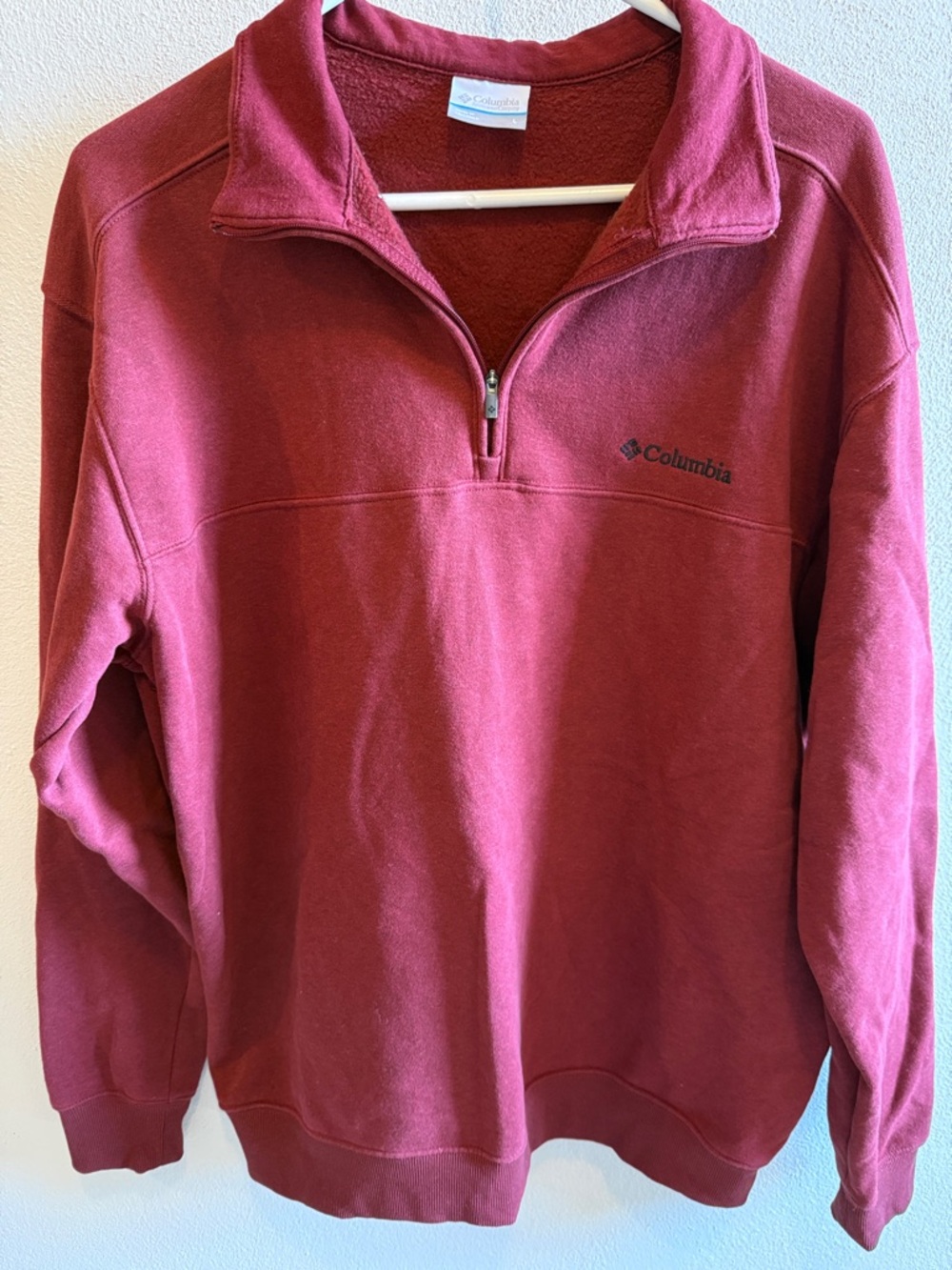 Columbia Sportswear Men's Hart Mountain II 1/2 Zip Jacket Large Maroon